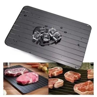 Imagem de Tábua Mágica Descongelar Rápido Carne Frango Peixe, Legumes Para Casa Cozinha Churrasco Sem Aquecimento, Bandeja para Descongelamento Ultra Rápido, Tábua de Descongelamento Rápido