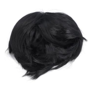 Imagem de Cryfokt Peruca Cosplay Masculina Elegante, Peruca Curta Sintética para Festa, Fantasia de Halloween, Vida Diária (Preto)