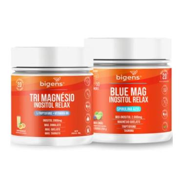 Imagem de Kit Tri Magnésio (dimalato, quelato, taurato) Inositol Relax, 180g + Blue Mag Inositol Relax, 250g Biogens