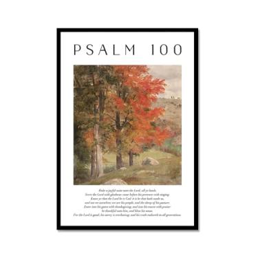 Imagem de Scripture Psalm Collection Monet Van Gogh Famosa pintura em aquarela impressa versículo bíblico pôster em tela decoração de parede de casa cristã (SKU16,20.3x30.5 cm = (20x30cm), moldura de metal