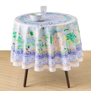 Imagem de Maison d' Hermine Toalha de mesa premium quadrada 100% algodão penteado, toalha de mesa reutilizável decorativa para sala de jantar, casa de fazenda, casa, festa, festa e casamento - Luberon