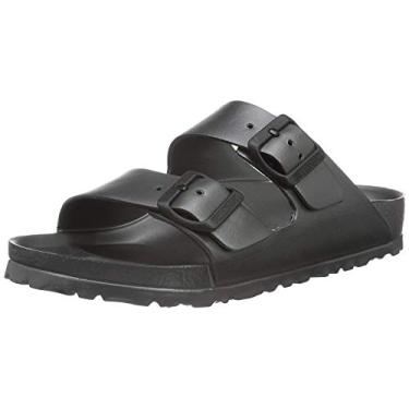 Imagem de Birkenstock Sandálias femininas Arizona Shearling, Antracite., 9-9.5 Narrow