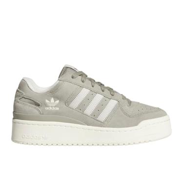 Imagem de adidas Tênis feminino Forum com listras ousadas com cadarço casual - cinza, Multi, 10.5 Wide