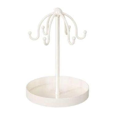 Imagem de UGPLM Suporte para Joias, Porta-Chaves, Bandeja Organizadora para Anéis, Porta-Chaves de Ferro, Bandeja Organizadora para Pulseiras e Brincos, Adereços para, Branco