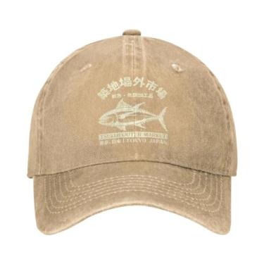 Imagem de Boné Trucker Unissex Lavado Mercado De Peixes Tsukiji Tóquio Japão Bon