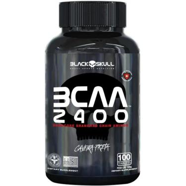 Imagem de BCAA 2400 Black Skull suplemento de aminoácidos 100 Capsulas para musculação-Unissex