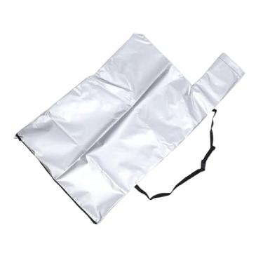 Imagem de Mingzhe Soprador de Folhas a Vácuo Bolsa Pano Oxford de Grande Capacidade Com Zíper Design Alça Ventilador Folhas Quintal Armazenamento (Branco prateado)