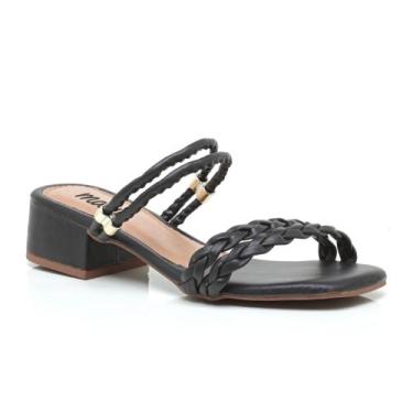 Imagem de Sandália Feminina Saltinho Salto Alto Grosso Bloco Confort - Os Tamanc