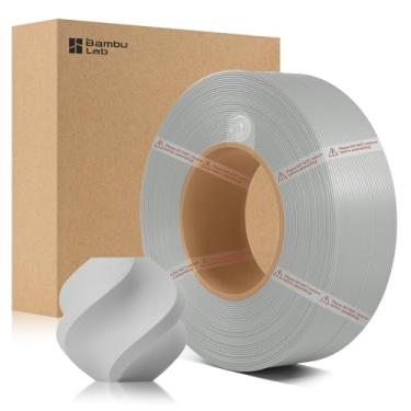 Imagem de ENOMAKER Bamboo Lab Refil de filamento básico PLA cinza claro 10104 1,75 mm, filamento de impressora 3D com RFID para AMS, fácil de imprimir e para iniciantes, acabamento suave, consumíveis de