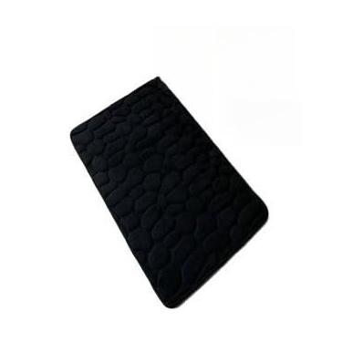 Imagem de KIT Tapete Paralelepípedos Soft para Banheiro, Sala e Quarto Diversas Cores Antiderrapante Super.(3 Peças,PARALELEPIPED PRETO)