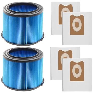 Imagem de Filtro de substituição VF3500 para aspiradores de pó molhado e seco Ridgid de 3 a 4,5 galões + pacote com 4 sacos de filtro VF3501 compatíveis com aspiradores de pó seco e úmido Ridgid de 3-4,5 galões