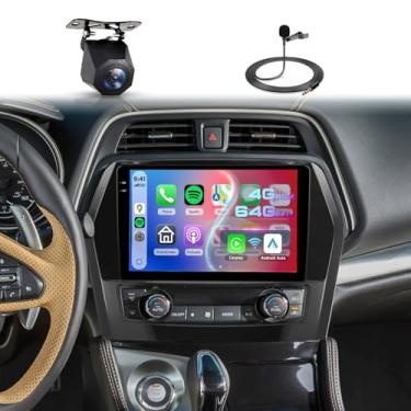Imagem de 4G + 64G Android estéreo para Nissan Maxima 2016-2023 atualização de rádio unidade de cabeça de tela sensível ao toque IPS de 10 polegadas, estéreo para carro Driauto com carplay sem fio, Android Auto