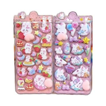 Imagem de Adesivos 3D De Desenhos Animados Squishy 2PCS Coelho Capivara Urso Par