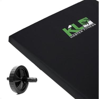 Imagem de Kit Roda Abdominal Exercícios Lombar Colchonete 20 Mm-Unissex