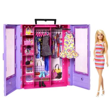 Imagem de Boneca Fashion Barbie Fashionistas Ultimate Closet com 3 roupas