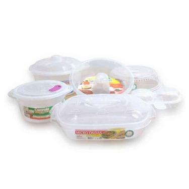 Imagem de Conjunto de Panelas Para Microondas 6 pçs Nitron BPA Free