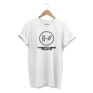 Imagem de Camiseta Masculina Twenty One Pilots Show 2023 - 100% Algodão, Branco,
