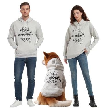 Imagem de Spajoy Moletons com capuz para cães de qualidade premium, casaco de inverno para cães, conforto e ajuste superiores, jaqueta quente para cães, interior de lã macia, para dono e cachorro são vendidos