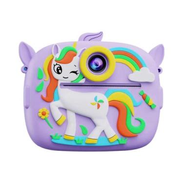 Imagem de Câmera Instantânea Para Crianças Com Dinossauro 1080P HD Câmera Dupla 