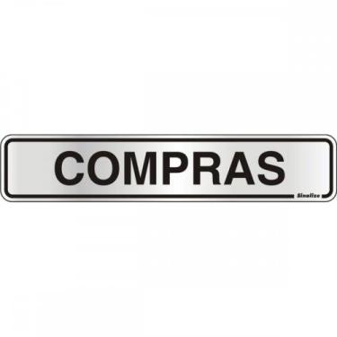 Imagem de Placa Sinalizacao Aluminio 05X25 ''Compras'' 100Cj - SINALIZE
