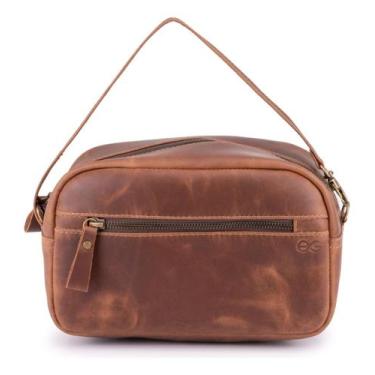 Imagem de Necessaire Frasqueira Mini Bolsa Organizadora Couro Legitimo - LEARSI,