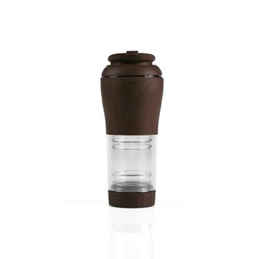 Imagem de Cafeteira Portátil Pressca 350ml – Preparo Rápido de chá e café Sem Filtro Descartável | Ideal para Viagens, Escritório e Casa | Livre de BPA - Cor: Marrom