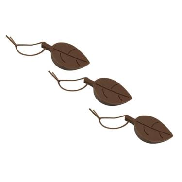 Imagem de Peso Porta Prendedor Aparador Folha Verde Marrom Segurador Protetor Silicone (Sortido) (3)