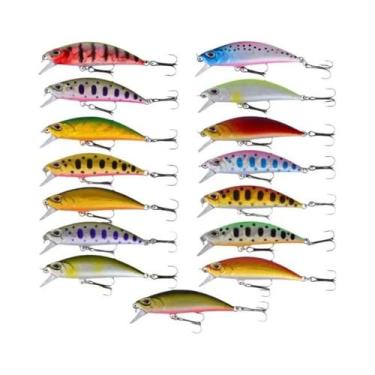 Imagem de 15 pçs afundando minnow isca de pesca artificial iscas duras crankbait