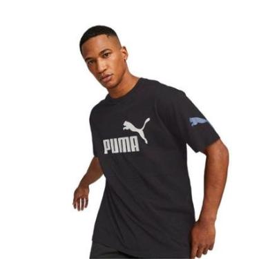 Imagem de Camiseta Puma Power Colorblock Masculina - Preto 41-42-Masculino