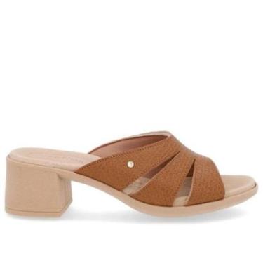 Imagem de Sandalia Tamanco Feminino Usaflex Salto Bloco-Feminino