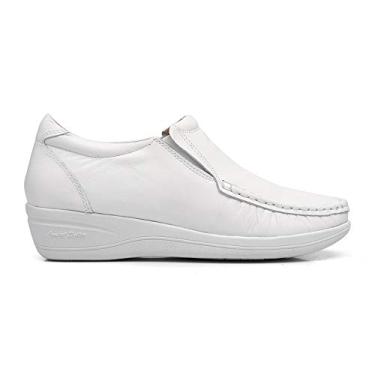 Imagem de Sapato Mocassim Feminino Enfermagem Anti Stress Conforto Couro legitimo (Branco, BR, Adulto, Numérico, 33)