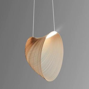 Imagem de Luminária Pendente Ninho de Pássaro em Madeira, Estilo Boho, Lustre LED Linear 10W 3000K, Iluminação de Teto, Luminária de Teto Art Déco em Madeira para Ilha de Cozinha, Casa de Campo e Sala