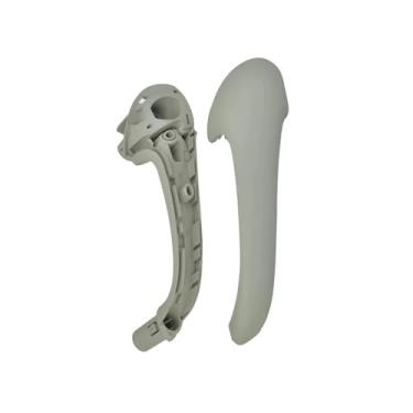 Imagem de Frente esquerda/direita interior porta puxador capas alças guarnição Compatível com benz c-class w203 2038101551 estilo do carro substituição(Gray set)