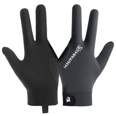 Imagem de Dioche Luvas Profissionais para Jogadores de Sinuca Luvas Confortáveis ​​de Bilhar Esportivas de Sinuca Com 3 Dedos Leves e Antiderrapantes para, Tênis de Mesa de (Cinza)