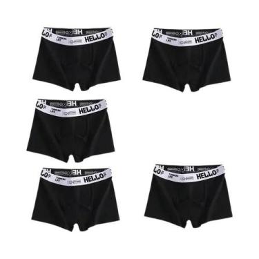 Imagem de Cueca Boxer Masculina Adolescente, Cintura Média, Respirável E Confort