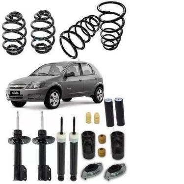 Imagem de Kit Suspensão 4 Amortecedor+ 4 Molas+ 4 Batente Celta Prisma