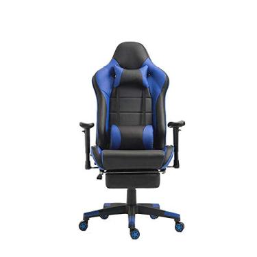 Imagem de Cadeira de videogame para jogos, cadeira ergonômica de corrida com encosto alto, couro PU, adulto, corrida, computador, jogos, (cor: Tamanho da cor da imagem: 70 x 70 x 125 cm)