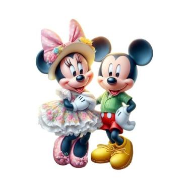 Imagem de Pintura Em Diamante Disney Mickey Minnie, Arte Em Mosaico Completo Red