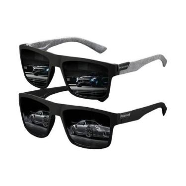 Imagem de Óculos De Sol Unissex Retrô Quadrados Polarizados UV400 Leves Para Esp