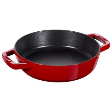 Imagem de FRIGIDEIRA STAUB REDONDA COM DUAS ALÇAS EM FERRO FUNDIDO VERMELHO CEREJA 26CM 405117270