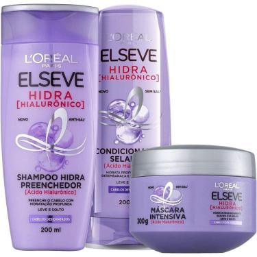 Imagem de Kit Elseve Hidra Hialurônico Shampoo + Condicionador + Máscara Loréal Paris