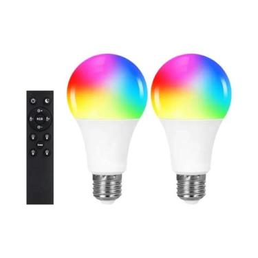 Imagem de Lâmpada LED Inteligente E27 Bluetooth 220V 9W 15W 18W Controle Remoto 
