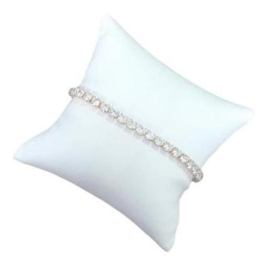 Imagem de Tornozeleira Riviera Pedra Zirconia Dourada Folheada A Ouro - De Castr