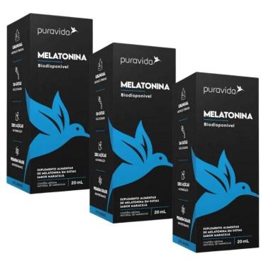 Imagem de Kit 3x Melatonina Biodisponível em Gotas - 20ml - Pura Vida-Unissex
