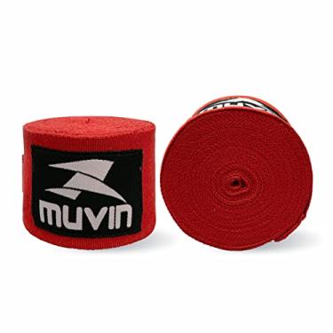Imagem de Bandagem Elástica Muvin 5 Metros Com Fechamento em Fecho de Contato e Alça Para Polegar - Atadura de Proteção Para Mãos e Punhos - Faixa de Boxe - Muay Thai - MMA - Artes Marciais - Treino - Unissex