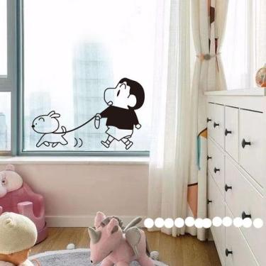 Imagem de Adesivo de parede Crayon Shin-chan Walking Pet para quarto de crianças