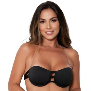 Imagem de Sutiã Adulto Bojo Liso sem alça Reforçado Costas Nua Alça Tira Silicon