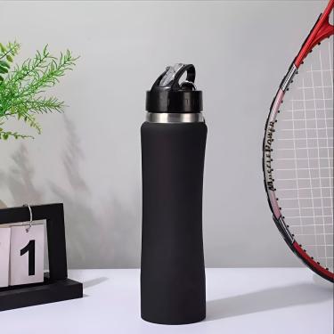 Imagem de Garrafa Térmica De Bico Canudo Chaveiro 750ml Aço Inox preto