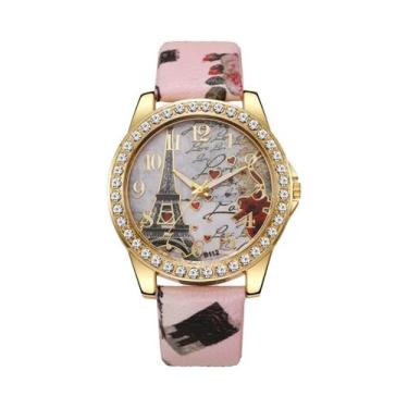 Imagem de Relógio Analógico De Quartzo Com Pulseira De Couro Feminino, Relógio D