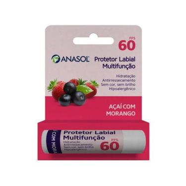 Imagem de Protetor solar labial anasol aroma acai com morango vegano 5g